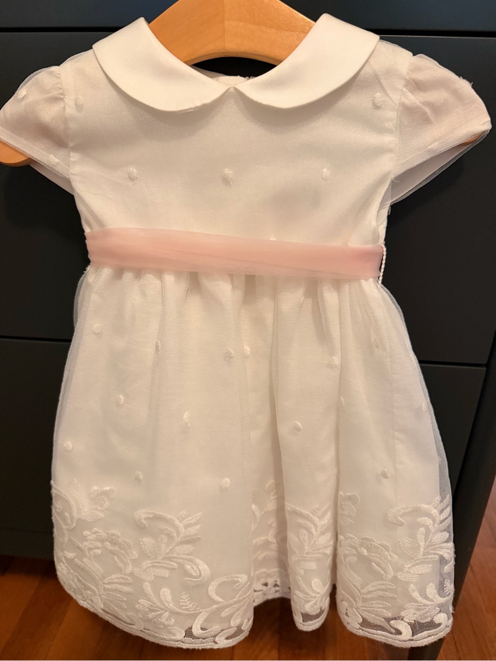 NWT Mayoral White Lace embroidered dress